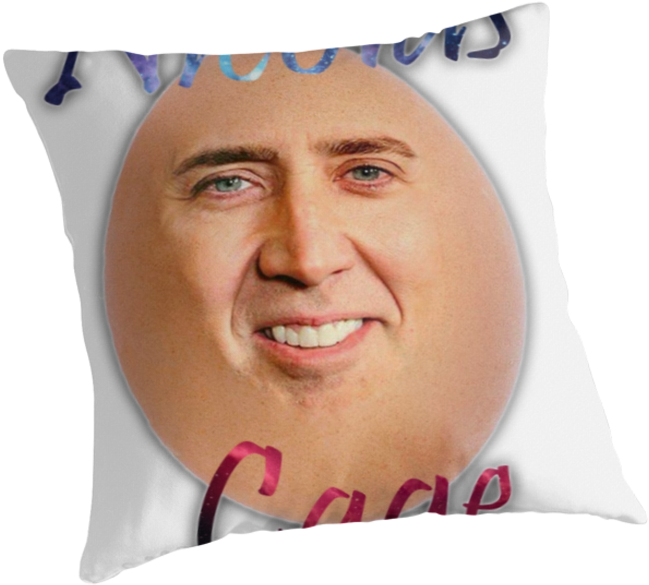 Nicolas Egg Cage Duduwerlang Png Redbubble Cupcake - Nicolas Cage 2011 (875x875), Png Download
