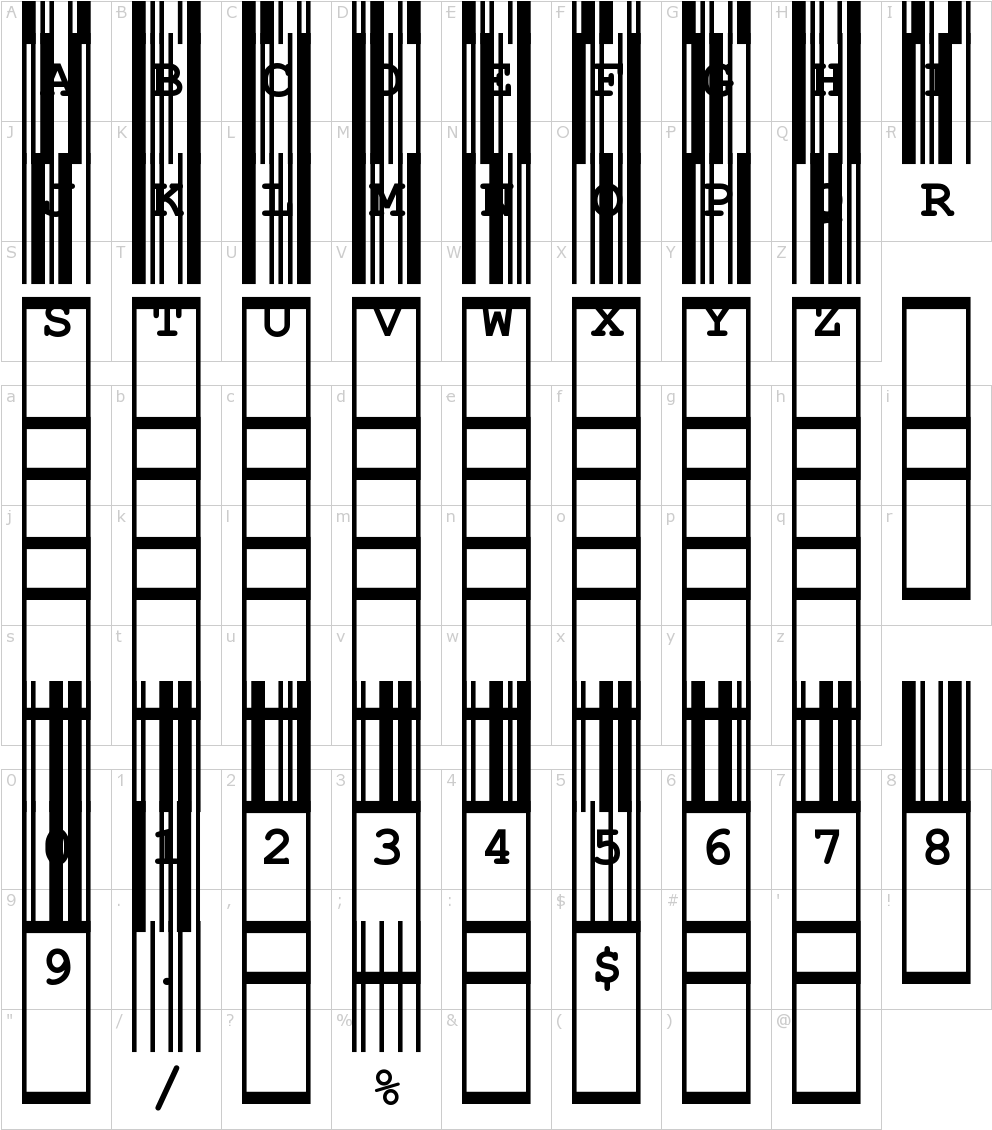 Font Characters - Monochrome (1000x1150), Png Download