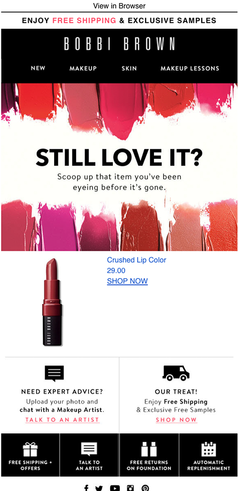 Bobbi Brown Behavioral - First Order Welcome Email (600x1000), Png Download