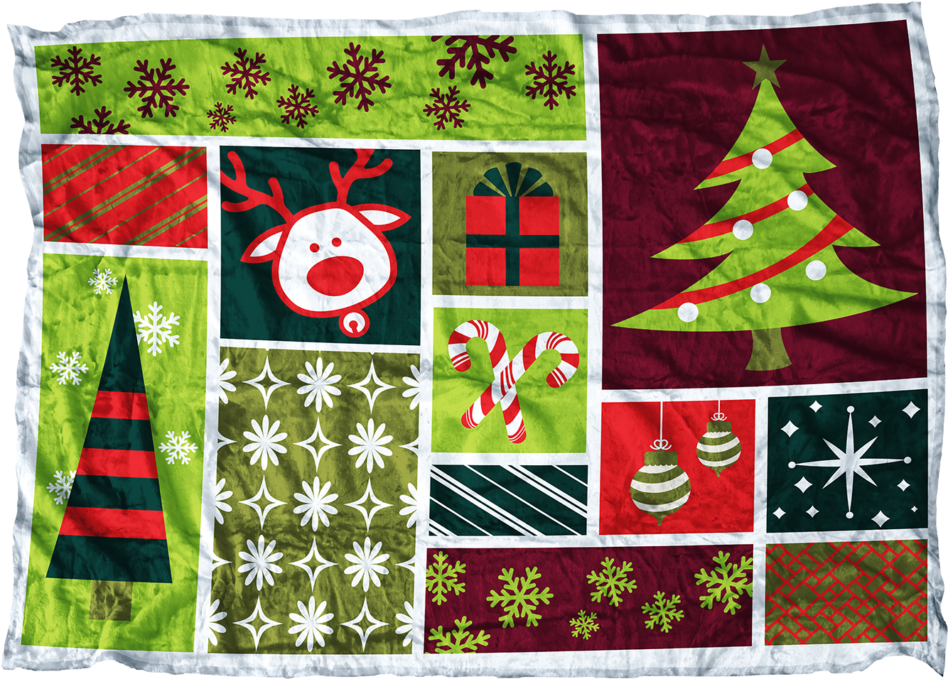 Christmas Squares - Patchwork (1500x1026), Png Download