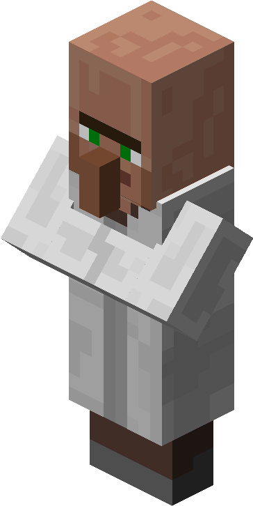 其他解析度：103 × 240 像素 - Minecraft Villager (366x853), Png Download