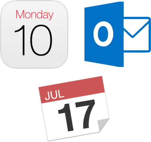 Sync With Calendars - Circle (663x525), Png Download