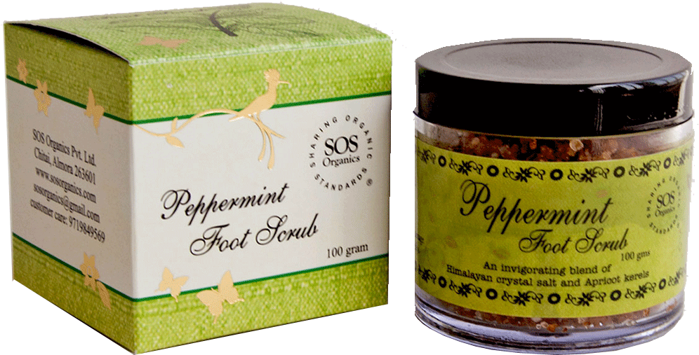 Peppermint Foot Scrub Sos Organics Png Peppermint Foot - Cosmetics (1000x750), Png Download