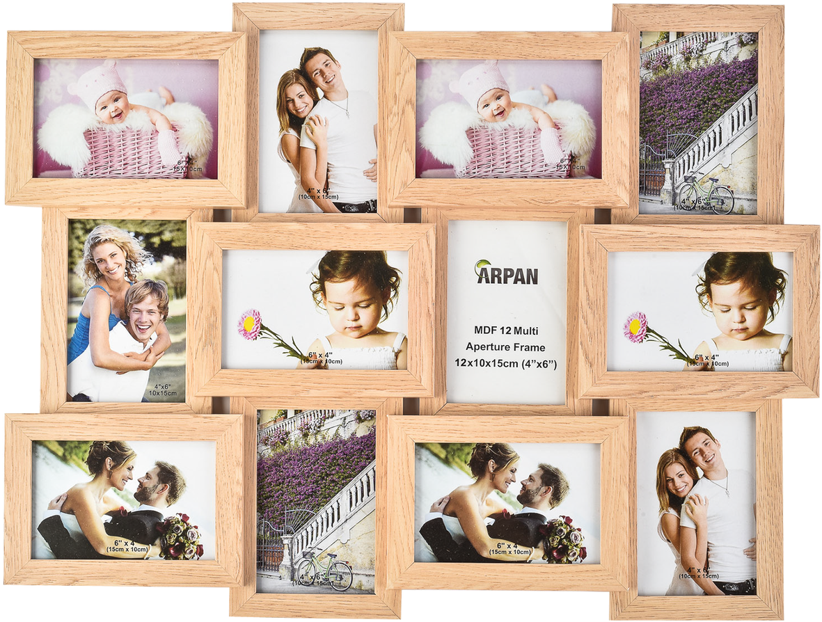Norton Secured - Multi Picture Frames Wooden (1600x1600), Png Download