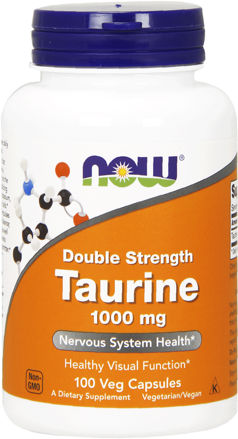 Taurine, Double Strength 1000 Mg Veg Capsules - Now Foods Taurine 1000 Mg (496x880), Png Download