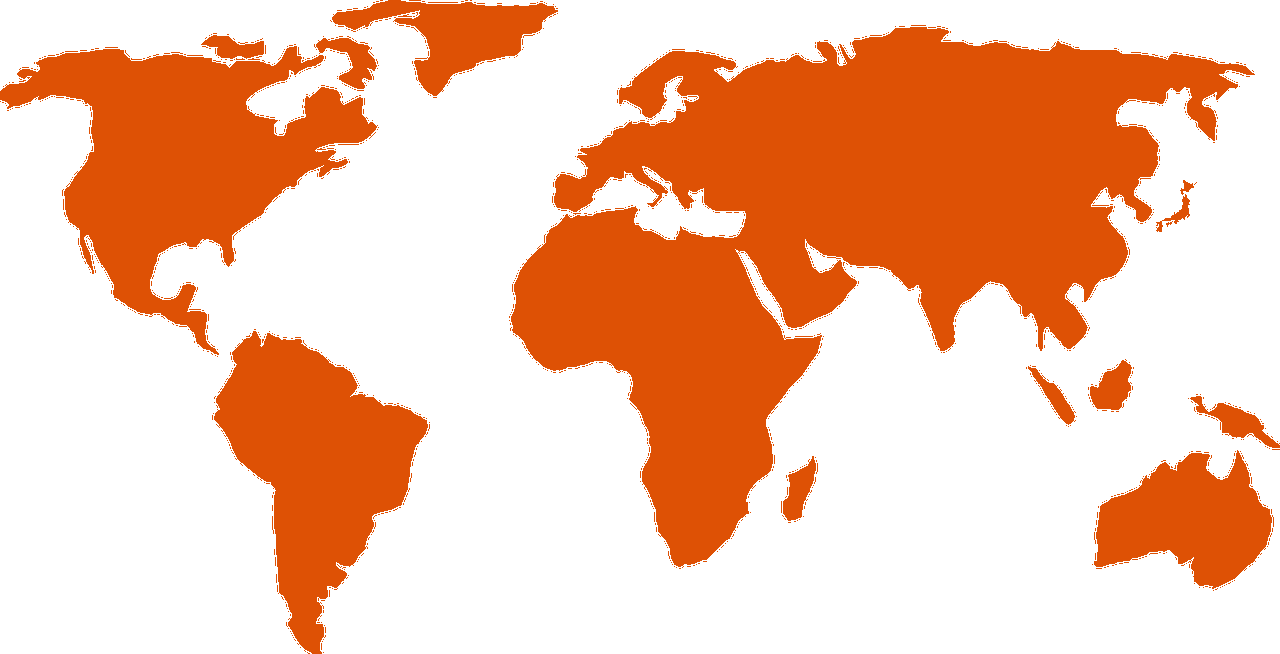 World Map - Silhouette Stencil World Map Outline (1280x654), Png Download