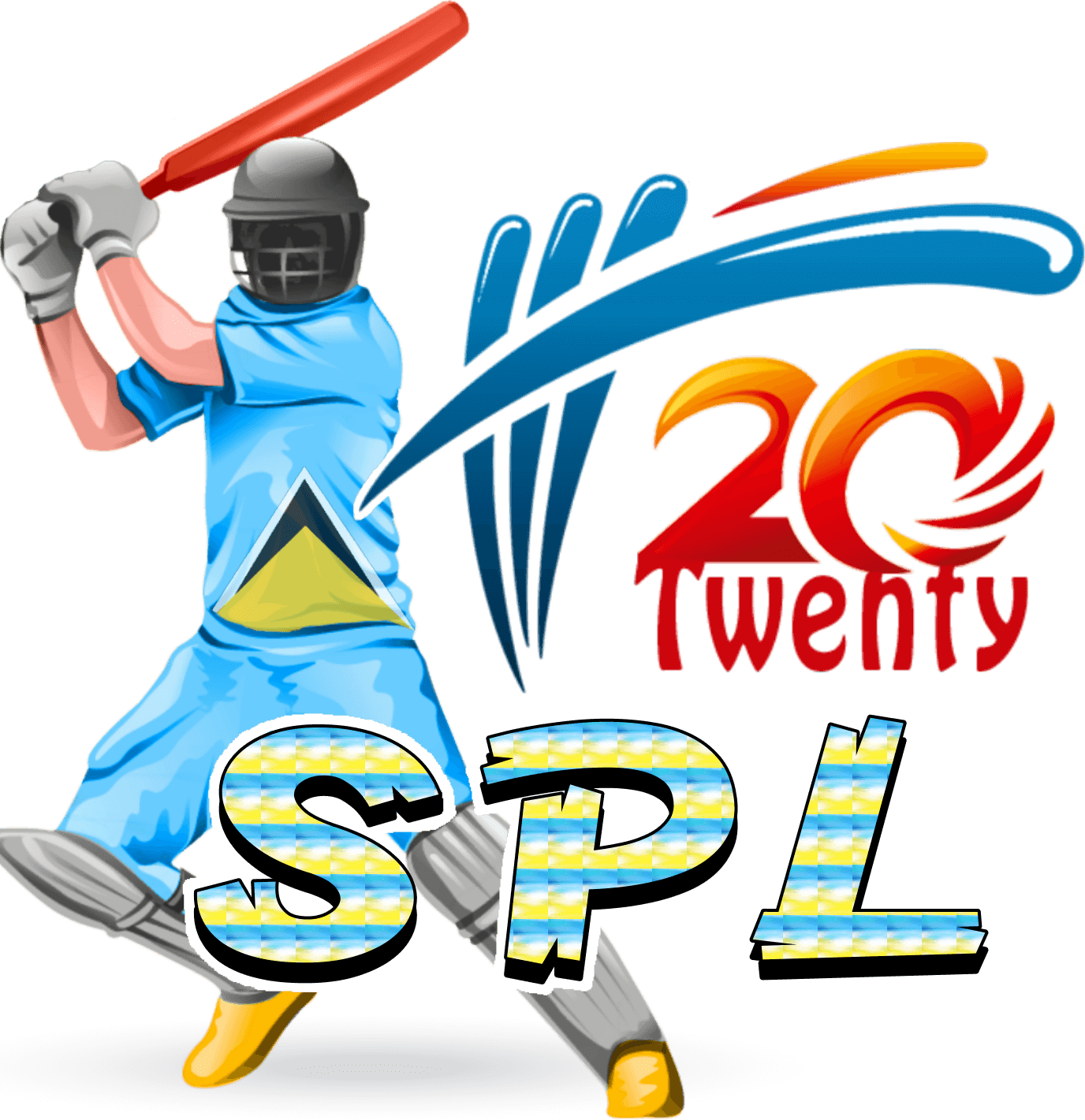 St Lucia Premier League Playerzpot - Transparent Cricket Logo Png (1376x1421), Png Download