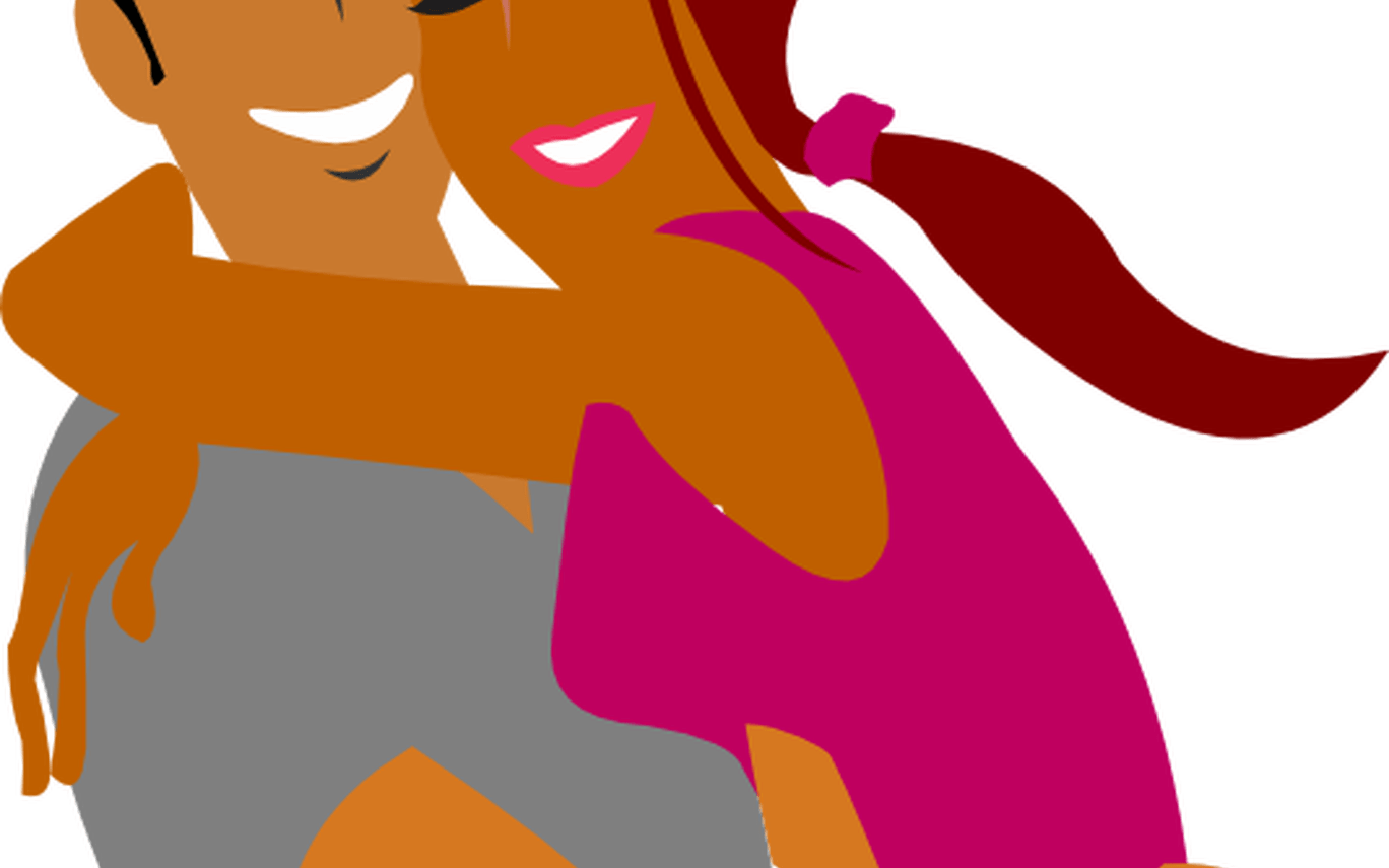 Wedding Couple Clip Art Religious Clipart & Vector - Black Couple Clipart (1368x855), Png Download