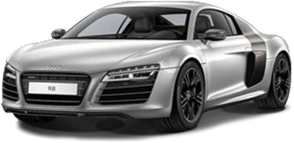 Audi R8 V10 Coupé Plus - Fiat Spider 2018 White (640x480), Png Download