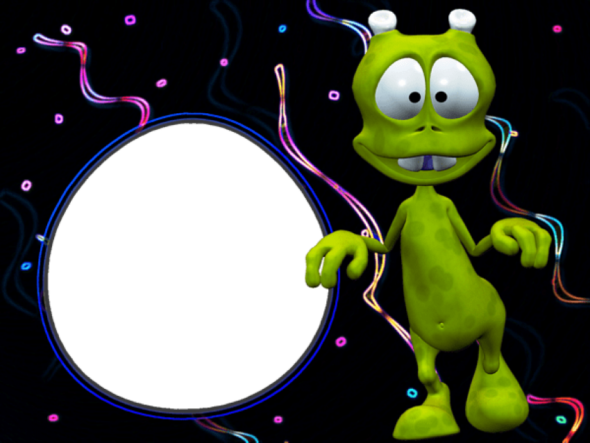 Free Png Best Stock Photos Disco Alien Kids Transparent - Cartoon (850x638), Png Download