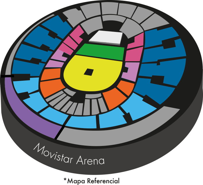 Mapa Daddy Yankee Movistar Arena - Psa Tour Fifth Harmony (707x644), Png Download