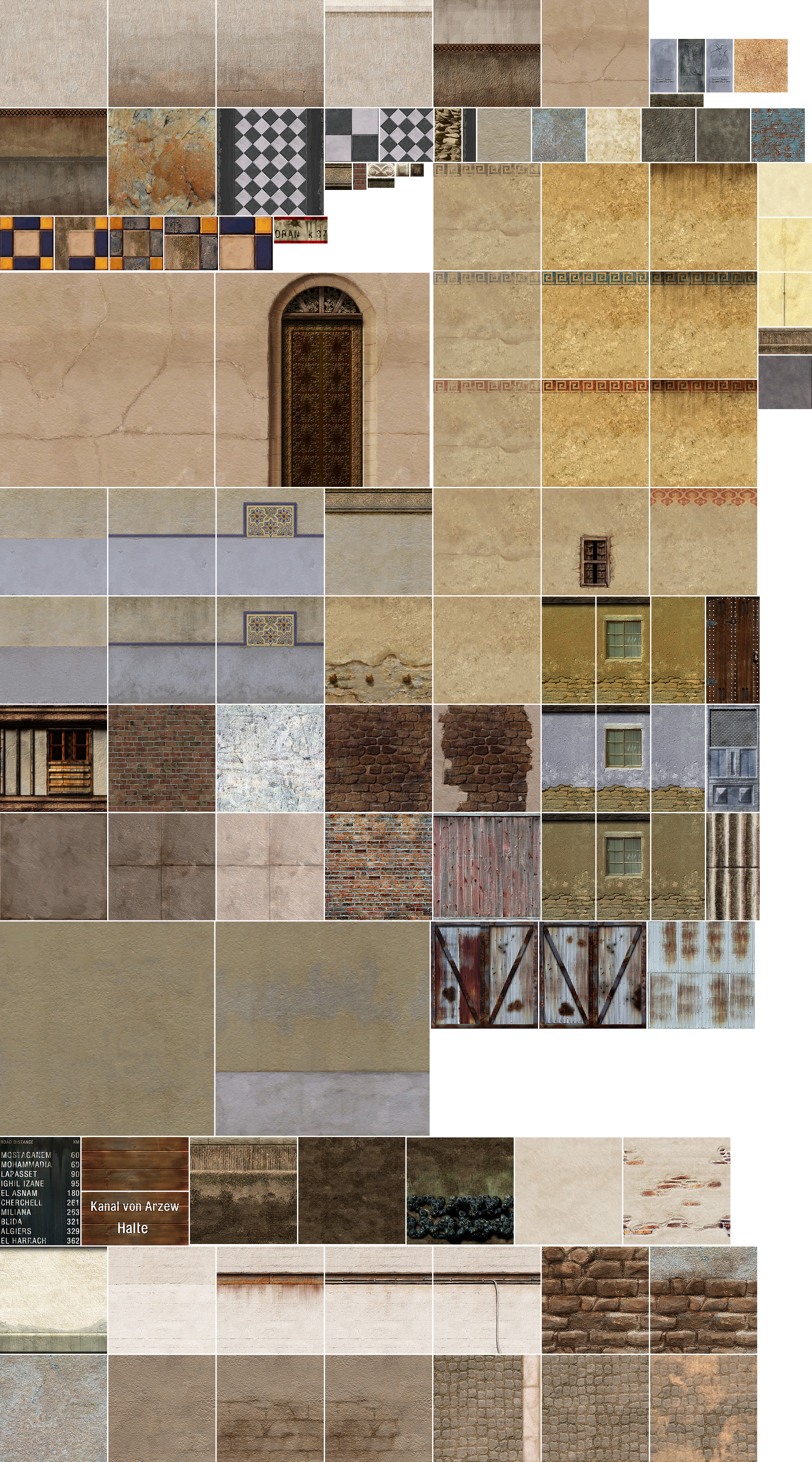 Click For Full Sized Image Desert Buildings - Tile (1941x3495), Png Download