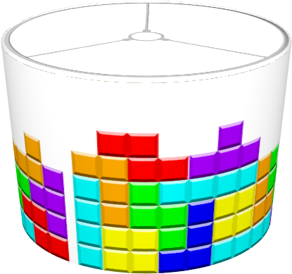 Tetris White Lampshade - Plastic (674x516), Png Download