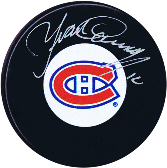 Yvan Cournouyer Autographed Montreal Canadiens Puck - Montreal Canadiens (600x614), Png Download