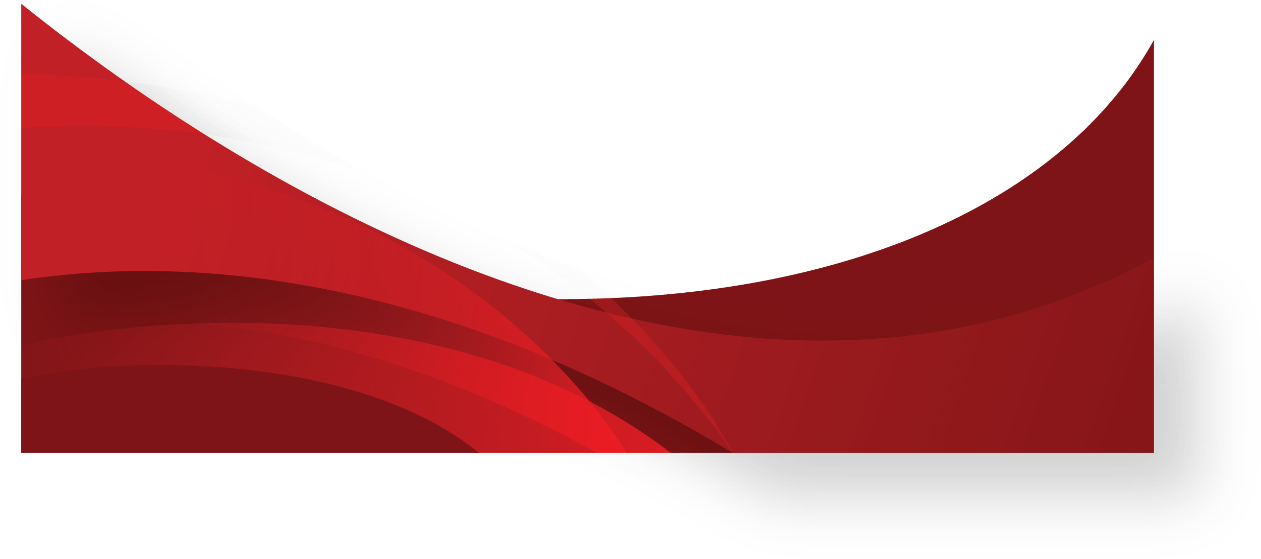 Red Wave - Illustration (2553x1213), Png Download