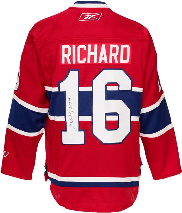 Henri Richard Signed Montreal Canadiens Jersey - Sports Jersey (700x700), Png Download