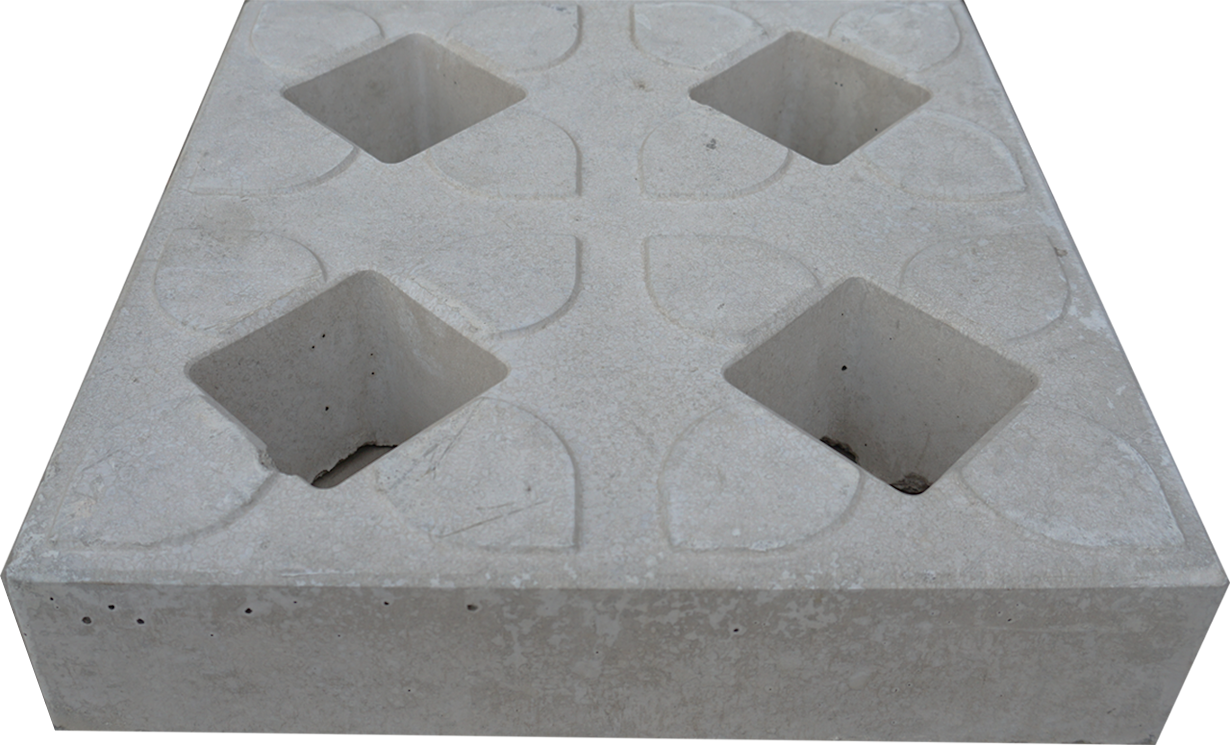 Paving Grass Block Motif - Concrete (1230x745), Png Download