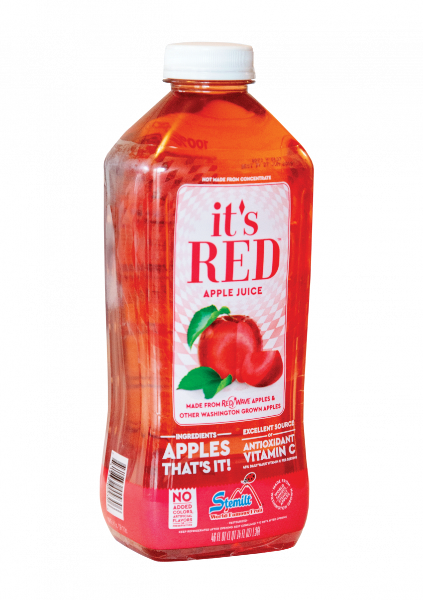A Closer Look At Stemilt It's Red® Apple Juice - Plastic Bottle (850x1205), Png Download