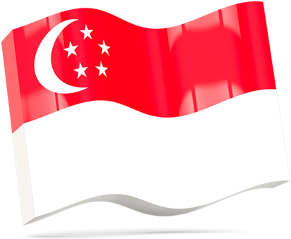 Wave Singapore Flag Png (640x480), Png Download