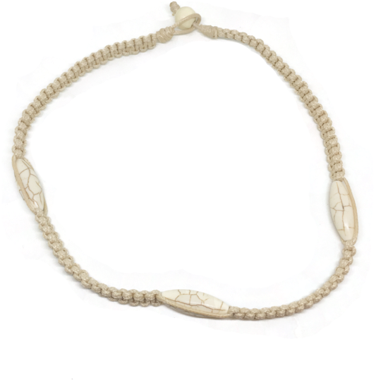 Paparazzi "mountain Adventure" White Stone Braided - Necklace (580x773), Png Download