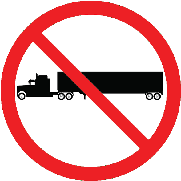 Truck Not Allowed (600x609), Png Download