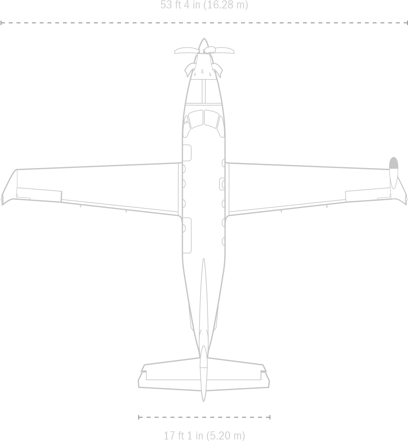 Pilatus Pc-12 - Model Aircraft (1473x1467), Png Download