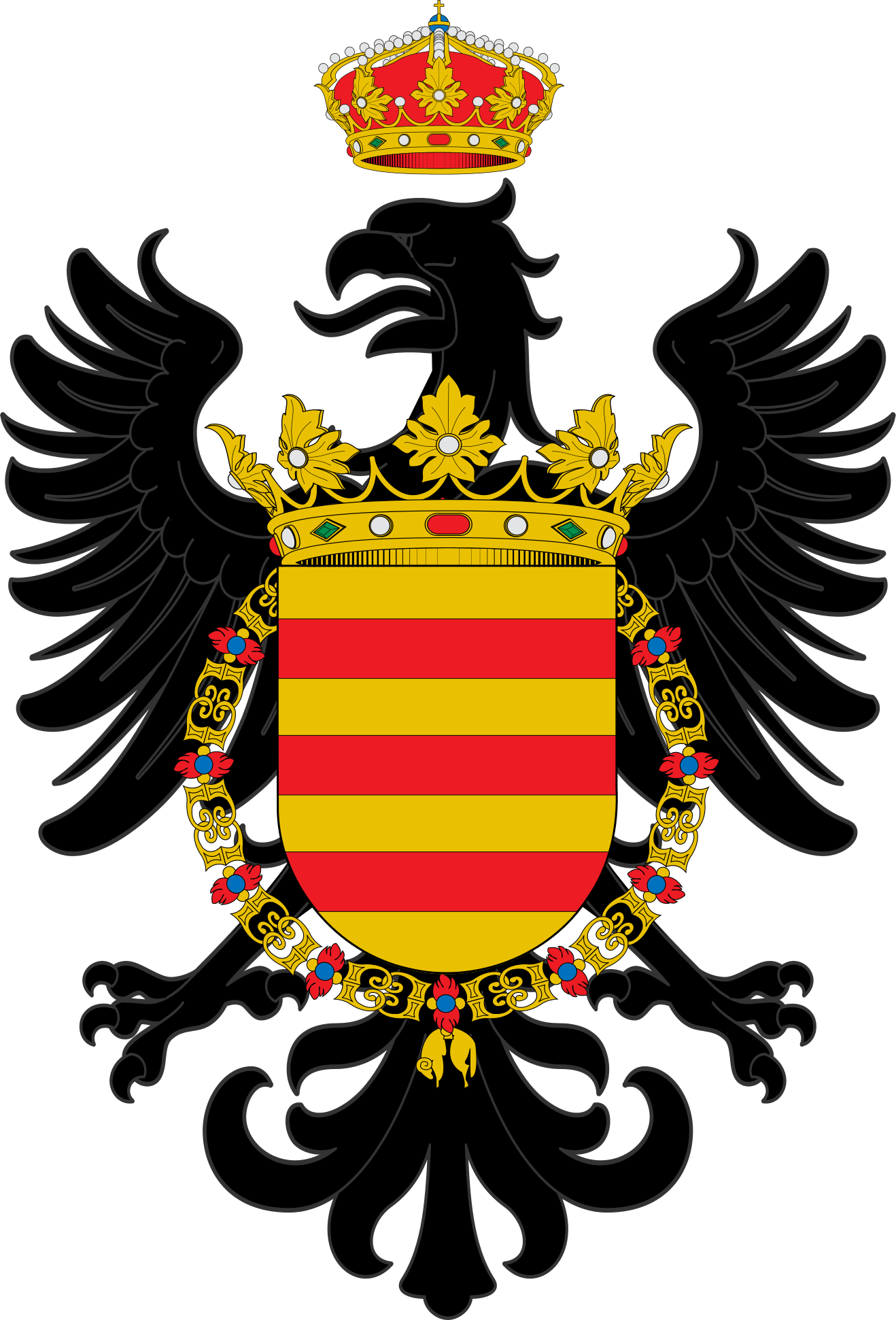 Saint Empire Romain Germanique Blason (1318x1941), Png Download