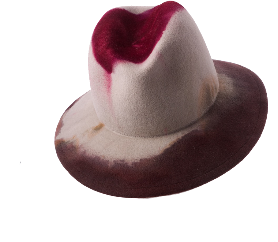 Alabaster Dip-dyed Velour Fedora - Cowboy Hat (1100x825), Png Download