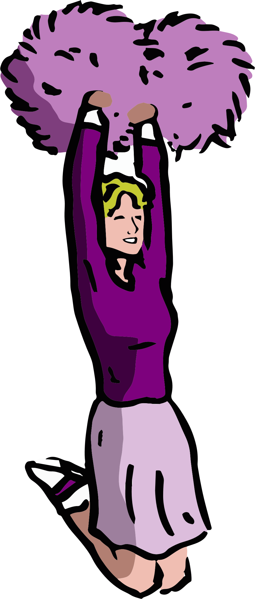 Graphic Download Cartoon Cheerleader Big Image Png (966x2270), Png Download