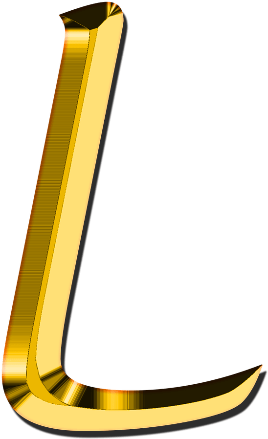 Gold L Png - Letter L Png (1271x1280), Png Download