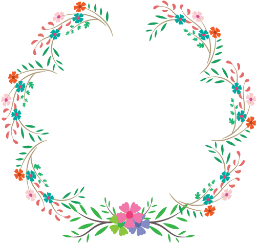 Vòng Tròn Hoa Đẹp, Vòng Hoa - Birthday Border Design Png (600x600), Png Download