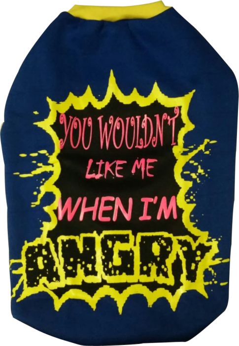 Dog Winter Tshirt " You Wouldn't Like Me When I'm Angry (485x700), Png Download