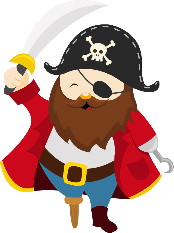 Pirate Man - Piracy (599x801), Png Download