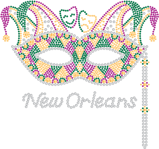 Mardi Gras Rhinestone Mask With Jester Crown - Mask (592x558), Png Download