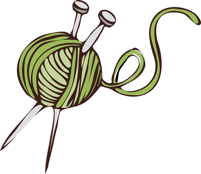 Yarn, Ball, Needles, Wool, Craft, Hobby, Knit, String - Yarn Clip Art (830x720), Png Download