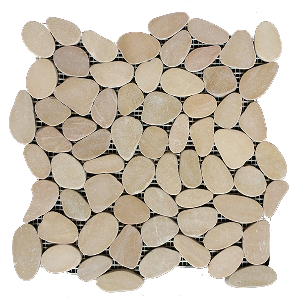 Sliced Pebble Tan - Floor (600x605), Png Download