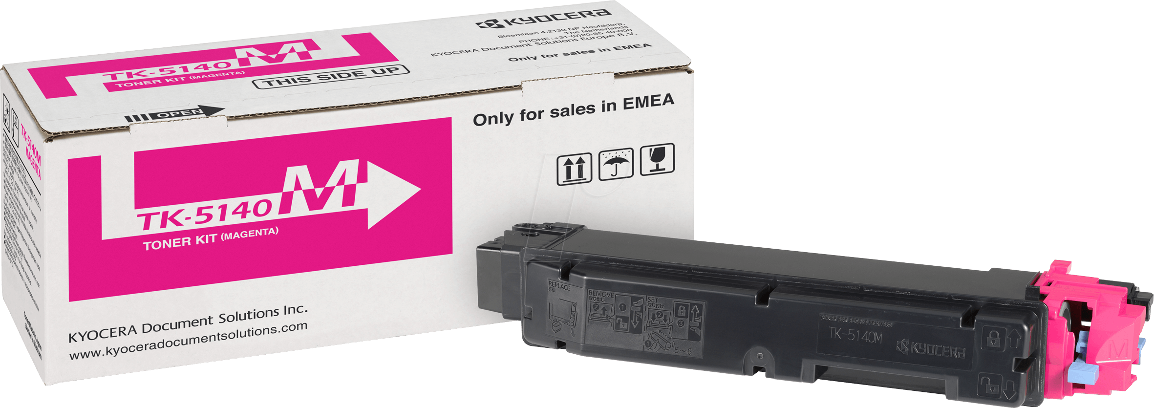 Toner For Kyocera Ecosys M6030cdn, Magenta Kyocera - Tk 5160m (2362x835), Png Download