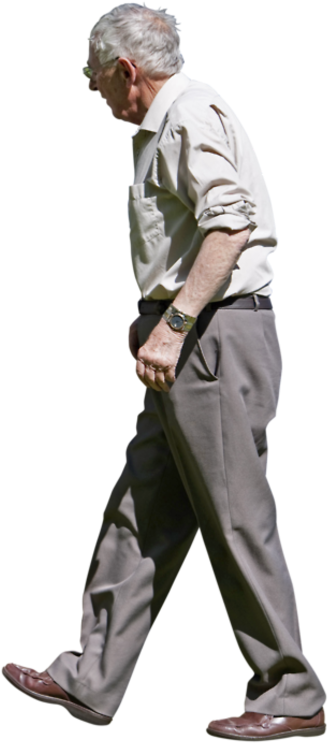 Asian Man Walking - Old Man Walking Png (800x1612), Png Download