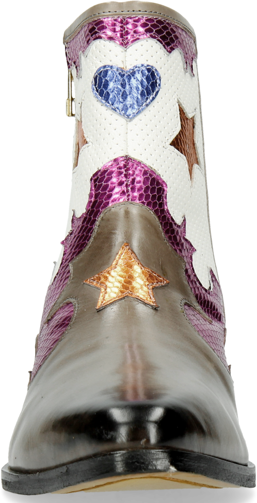 Ankle Boots Marlin 12 Grigio Glitter Fuxia Venice Perfo - Chelsea Boot (1024x1024), Png Download
