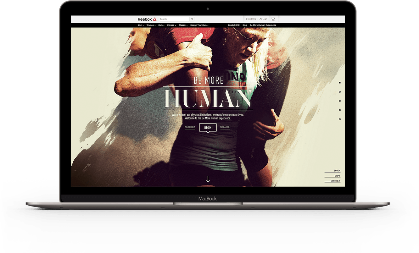 Reebok - Web Design (1332x805), Png Download