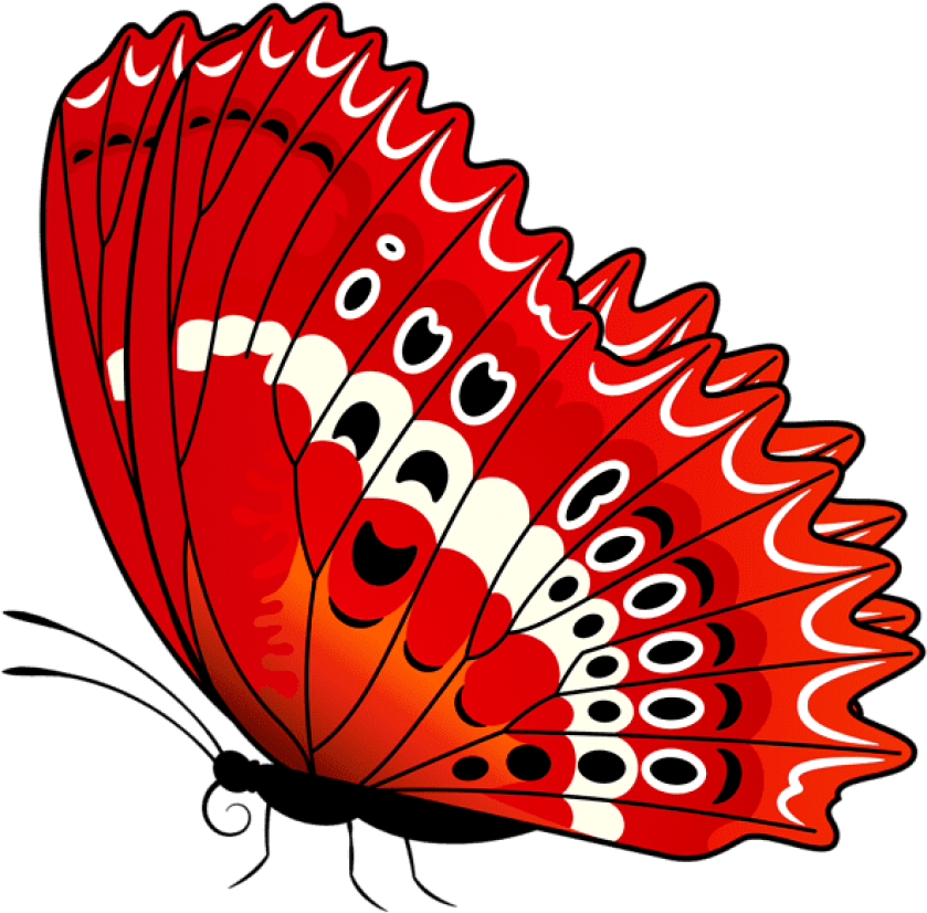 Free Png Download Butterfly Red Transparent Clipart - Png Butterfly (850x832), Png Download