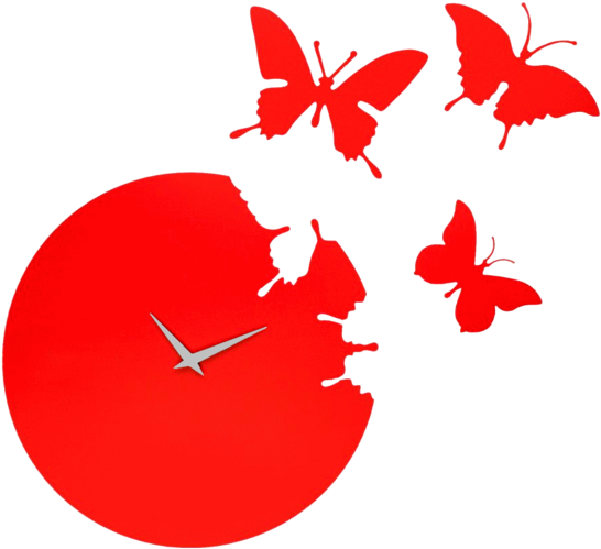 Red Butterflies - Clip Art Bercak (600x529), Png Download