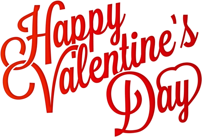 Free Png Download Red Happy Valentine's Day Png Clip-art - Happy Valentine Day Png (850x576), Png Download