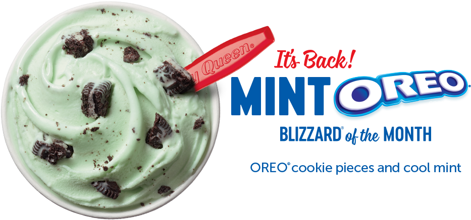 Mint Oreo Cookie Blizzard® Treat - Oreo (960x630), Png Download