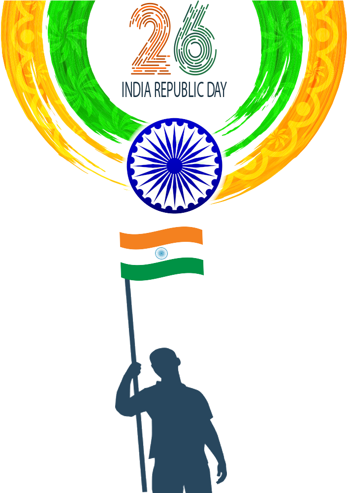 Happy Republic Day Png Image 12 - India Republic Day Png (1000x1000), Png Download