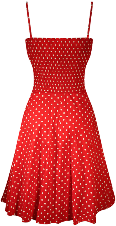 Save - Polka Dot Swing Dress (600x800), Png Download