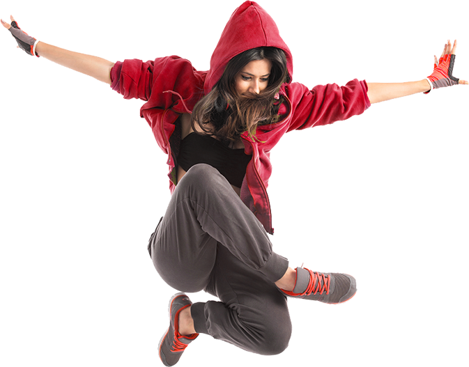 Hiphop Girl Red - Aula De Ritmos Png (673x527), Png Download