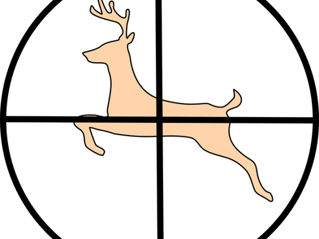Sniper Clipart Crosshair - Deer Hunting Clip Art (640x480), Png Download