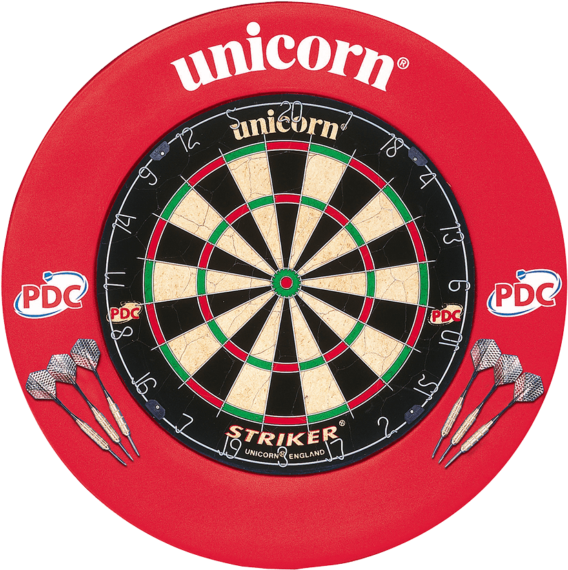 Striker Dartboard And Surround - Dart Board Unicorn (1018x933), Png Download