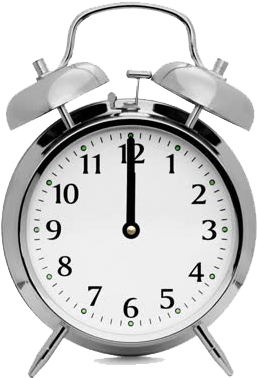 Alarm Clock Png Free Background - 12pm Alarm Clock (852x480), Png Download